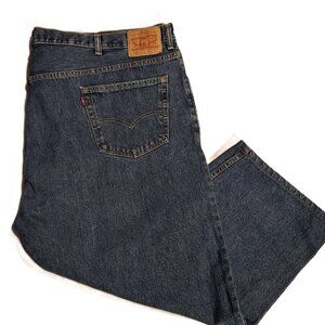 Levi's 505 Regular Fit Men's Jeans  50 x 26 (hemmed)  Dark Stonewash Cotton  EXC